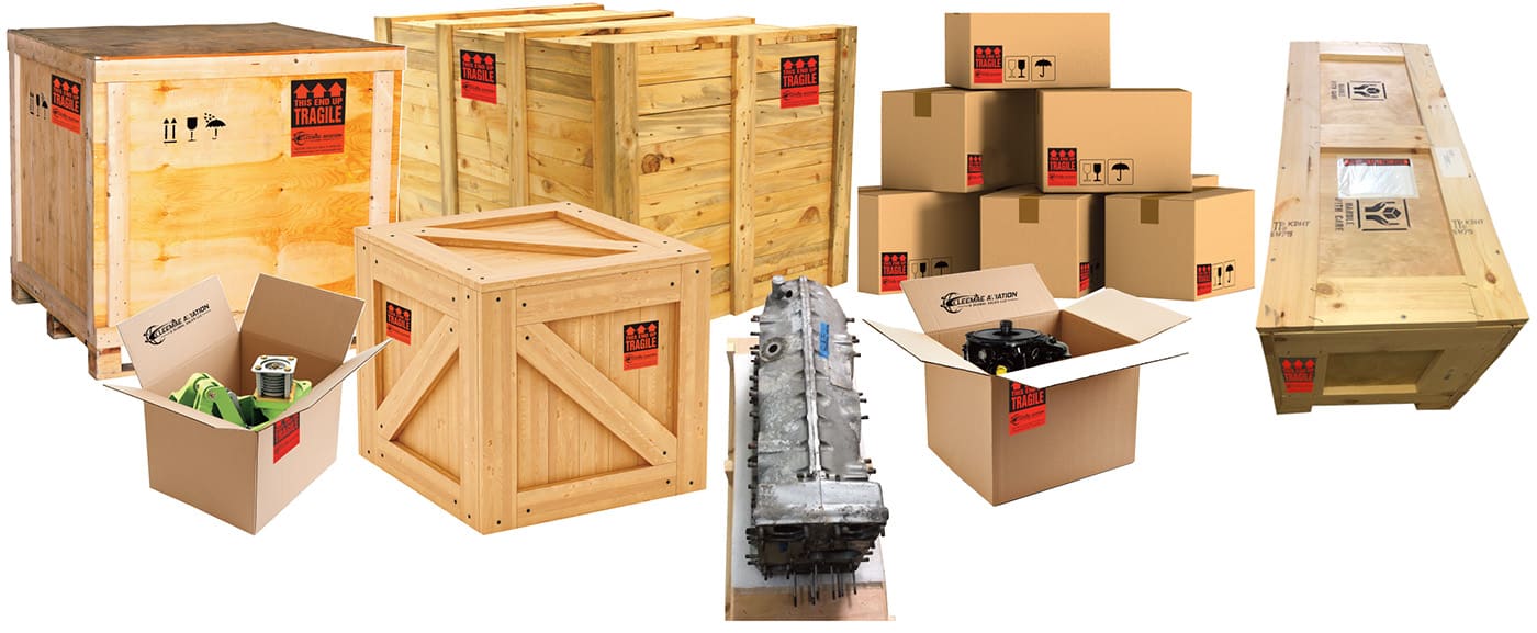 wooden crates ready for shipping